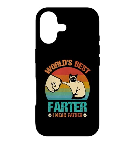 Vintage world best farter I mean father best cat dad ever �X�}�z�P�[�X iPhone 17 �p