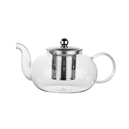 Fox Run Glass Teapot and Infuser, 4 Cup Tea Pot with Smooth Pouring Spout