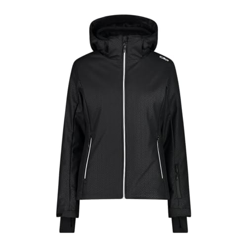 CMP - Giacca donna cappuccio zip, Nero, XS