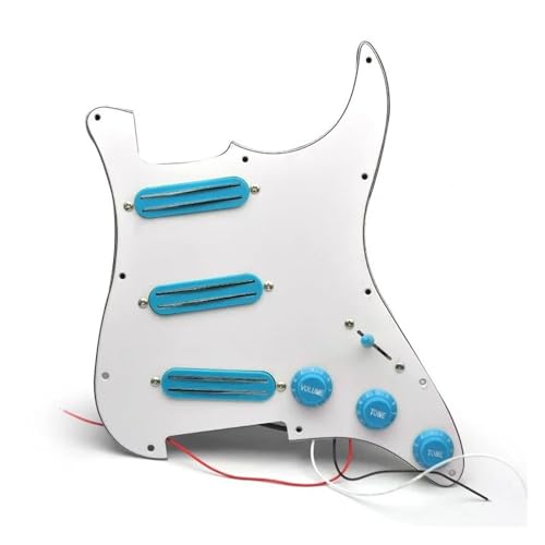Pickguard guitare électrique SSS précâblé avec micros double rail