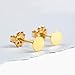 Tiny Round Dot Disc Stud Earrings in 925 Sterling Silver, Gold Vermeil, or Rose Gold Vermeil | Dainty Minimalist Earrings for Women (Gold Vermeil, 5mm)