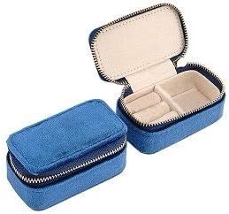 Jewellery_Jewelry Mini Pocket Travel Jewellery Velvet Case-Box-Organizer-Portable Storage, Unique and Practical Gift for Girls and Women_Blue