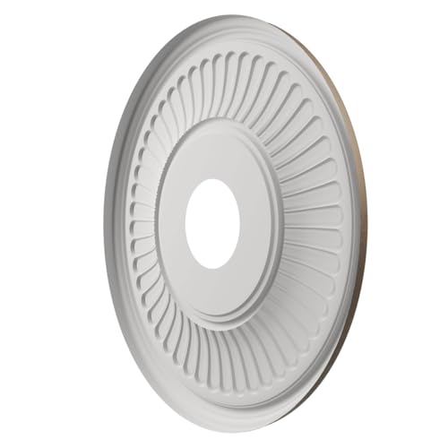 Image of 16 inchOD x 3 1 /2 inchID x 1 inchP Berkshire Thermoformed PVC Ceiling Medallion (Fits Canopies up to 7 inch), UltraCover Satin London Grey