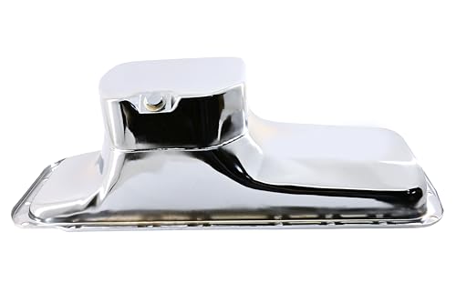 Image of Steel Racing Oil Pan Fits 1967-87 Chrysler /Mopar BB 361-383-400-440 & Hemi 426 - 7 Qt Capacity - Chrome Finish