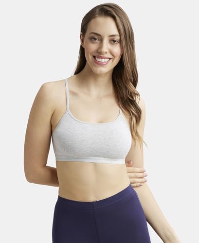 Image of Jockey 1351 Women Super Combed Cotton Elastane Stretch Multiway Styled Crop Top with Adjustable Straps and StayFresh Treatment