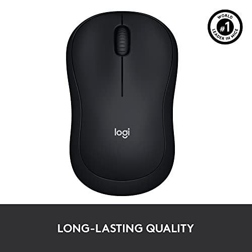 Logitech M185 Wireless Mouse, 2.4Ghz With Usb Mini Receiver, 12-Month Battery Life, 1000 Dpi Optical Tracking, Ambidextrous, Compatible With Pc, Mac, Laptop - Black #TOP6