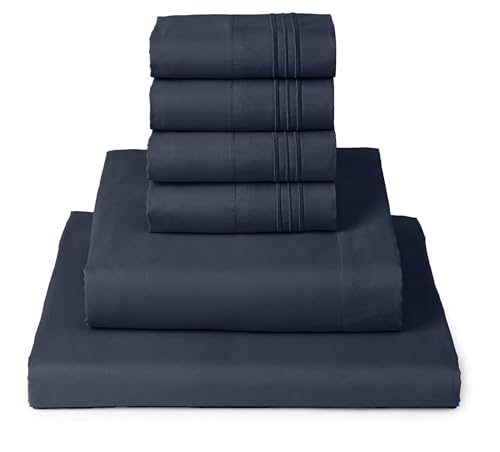 Mellanni King Sheet Set - 6-Piece Iconic Collection Bedding, (Including 4 Pillowcases), 16-Inch Deep...