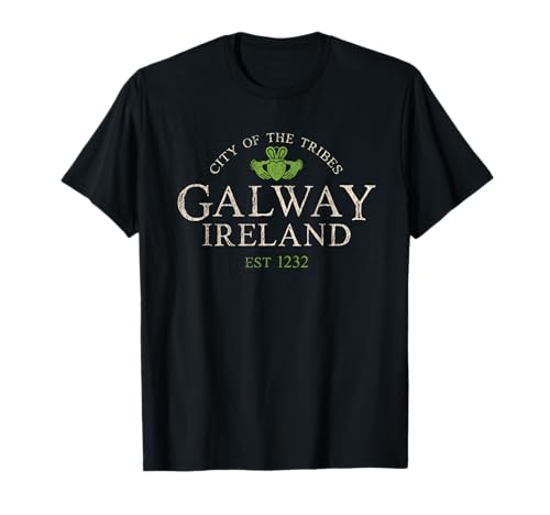 Vintage Irish Souvenir Gifts: Claddagh Galway Ireland T-Shirt Small