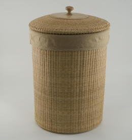 Hamper Laundry Basket Wicker Hamper with Lid Beach Bathroom Decor Nautical Nantucket Style