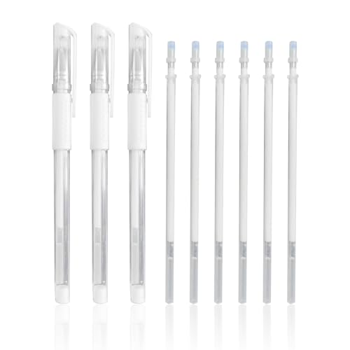 3 lápices de cejas, 6 recargas, lápiz de microcuchilla, bolígrafo de gel blanco, lápiz de dibujo de cejas, rotulador de piel, rotulador de cejas, plantilla de lápiz de dibujo de cejas