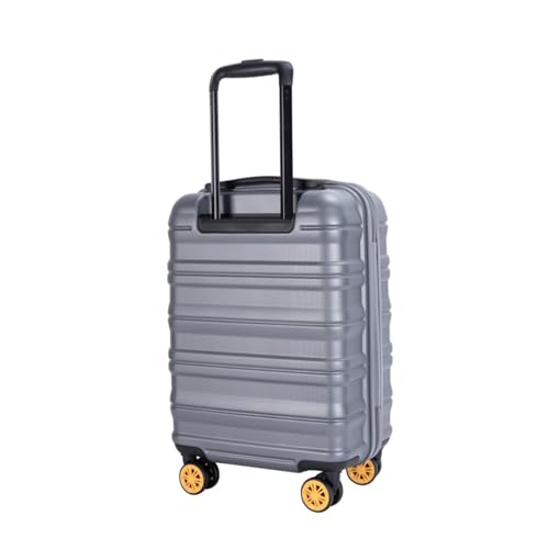 Modern Style Airline Approved 18.5" Suitcase With Wheels Carry on Bag Hard Shell Luggage (DARK GREY)3