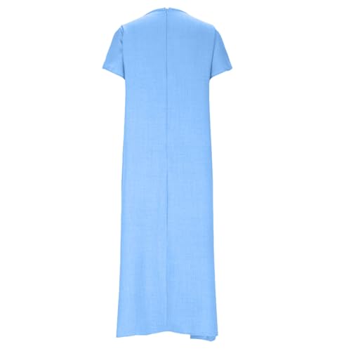 Robe longue en lin fluide pour éviter la chaleur printanière avec style décontracté - 4