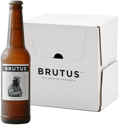 Brutus Cerveza, Pack de 12 Botellas x 33 cl, Cerveza Lager Ligera...