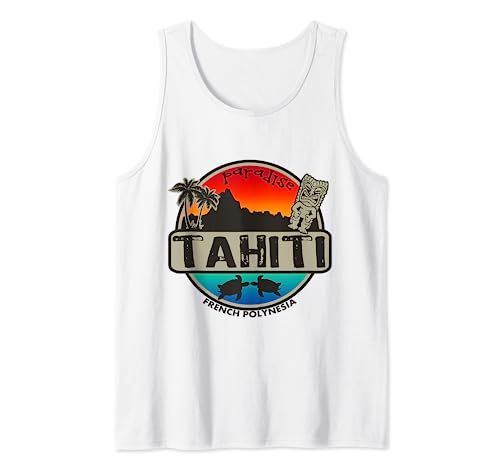 Camiseta tropical Tahiti Paradise Camiseta sin Mangas