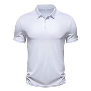 Men’s Polo Shirts Summer Short Sleeve Golf Shirt for Men 3 Button Collar T-Shirt Dry Fit Casual Work Athletic Tee Shirts