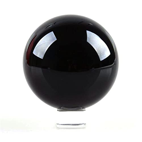 1pc Grande sphère de Quartz polie en Obsidienne Naturelle Boules de Cristal de guérison Noires 40mm-200mm adaptées à la Maison (Color : 1pc 40mm) – vue 3