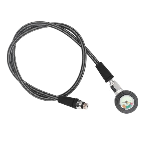 ATUMY - Accessoires de plongée en apnée Manomètre de plongée sous-marine Manomètre de pression submersible lumineux avec régulateur de tuyau haute pression sous l'eau(80cm)