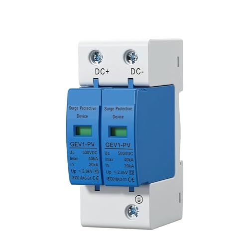 Protector contra sobretensiones 2P DC 500V para sistemas solares domésticos 10-20kA 5
