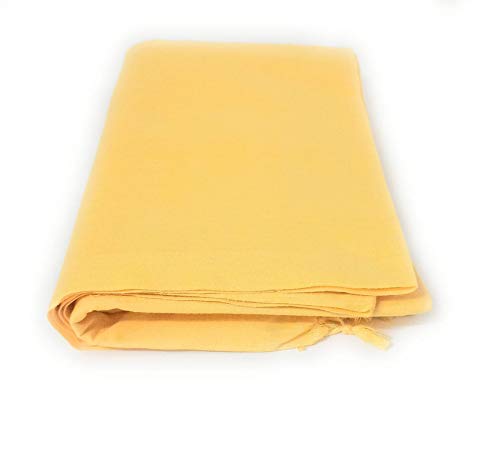 SHISHIR Bhagalpuri Silky Soft Golden Yellow Plain Design Cotton Andi Dull Chadar 54x108 Inch (Pack of 1)-image-22