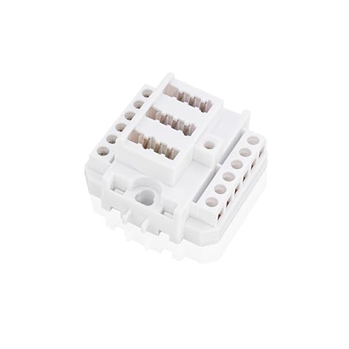 BIGtec TAE Dose Telefondose Aufputz NFF AP Anschlussdose 3x6-polig signalweiß weiß Telefon DSL-Splitter Fax Modem Router Anrufbeantworter