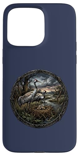 Sweet Crane �o�[�h�E�H�b�`���[ �K���ƒm�b�̒� �X�}�z�P�[�X iPhone 15 Pro Max �p