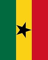 Flag of Ghana Notebook: College Ruled Writer's Notebook for School, the Office, or Home! 1537738356 Book Cover