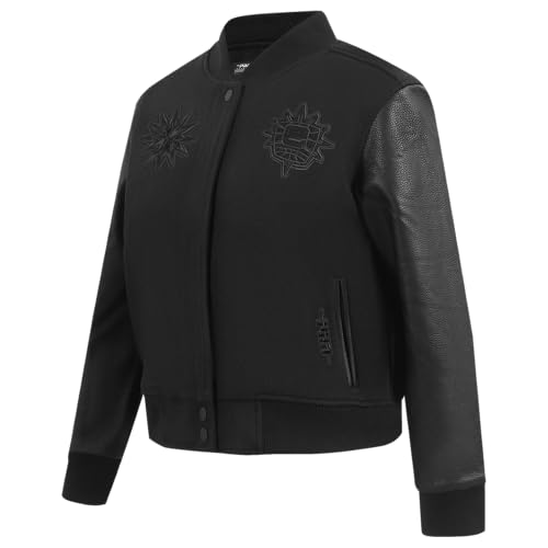 Image of Pro Standard Womens WNBA Classic Triple Black Varsity Jacket