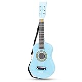Apprend tout en t'amusant à jouer avec cette superbe guitare en bois. Avec 1 bandoulière, 1 plectre et 1 corde supplémentaire.