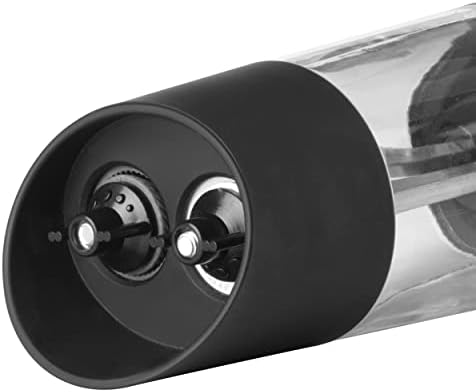 Salter 7612 BKXRA Dual Salt and Pepper Grinder Set, 2 in 1 Design Mechanical Mill, Refillable Spice Grinders, Adjustable for Fine to Coarse Grinding, Manual Twist to Grind, Ceramic Mechanism, Compact