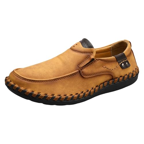 Mocasines de conducción amarillos para tus viajes por carretera y citas de noche