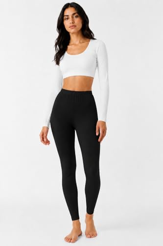 Image of Women's Cotton Lycra Ankle Length Leggings | Soft & Stretchable Everyday Wear