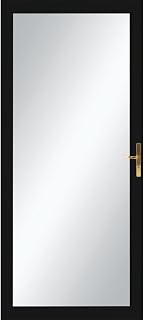 Larson 50 Fullview Black 36-Inch Brass Storm Door - Full Glass Panel, Durable Aluminum Frame