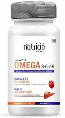 proveda Nutricio wellness Advance Omega 3-6-7-9 Gel Capsules, 60 Count, 1000mg