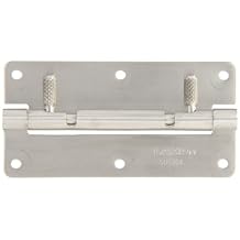 LAMP by Sugatsune Sugatsune HG-OTA100 Stainless Steel 304 Quick Release Hinge with Screw Holes, Satin Finish, 50mm Open Width, 6mm Pin Diameter, 100mm Height