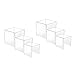 HESIN 2 Sets Clear Acrylic Display Risers for Funko Lego POP Figures Cupcake Stand Hoder Shop Retail Bridge Rack 3inch,4inch,5inch (2 Set)