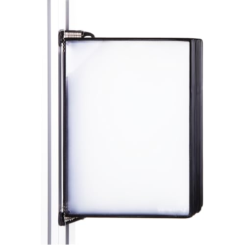 Image of Tarifold Wall Mounted Reference System with 10 Display Pockets, Black, 20 Sheet Capacity, Professional PRO Series Model (TP920307)