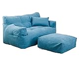 HWOEK Bean Bag Chair Covers for Adults,Teens, Fine-Staple Cotton Bean Bag Sofa Cover Only Without Fi