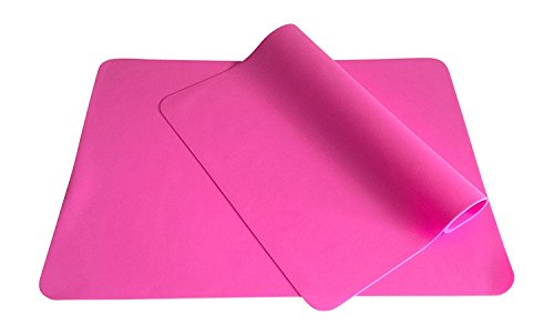 Quality Silicone Non Stick Baking and Cooking Mat (Set of 2) Half Size Pink Great for Cookies