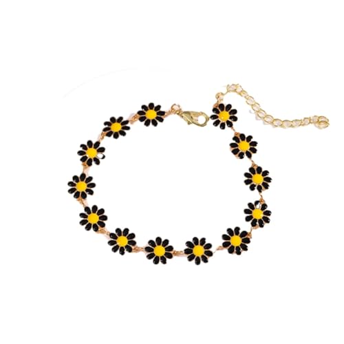 Créoles pour la baignoire, bijoux créatifs, petit bracelet à chaîne pour clavicule, pour femme - Peint tempérament - Goutte émaillée - Bracelet fleur - Boucles d'oreilles en perles pour femme, taille