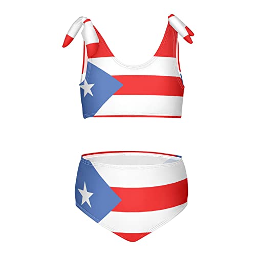 Aflyko Patriot Girls' Swimwear 2-Piece Bikini Set Beachwear 3-10T