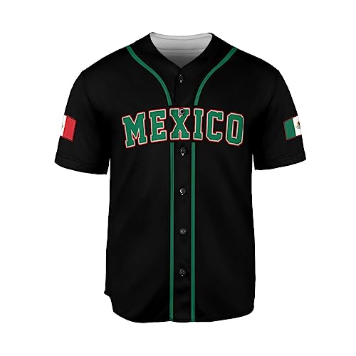 Leeprints Personalized Mexico Baseball Jersey, Mexican Baseball Jersey for Men Women, Mexicano Flag Jersey, Mexican Pride miniatura 2