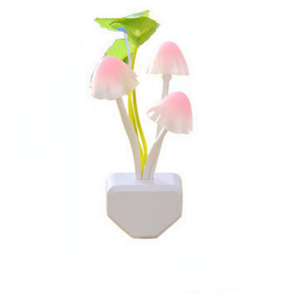Anso Leaf Night Light Light Sensor 3 Led Mushroom Lamp Night Lamp Baby Bulbs Home Bedsides (Leaf)
