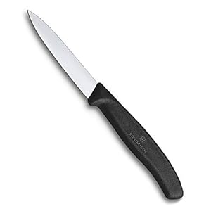 Victorinox Keukenmes voor groente (8 cm lemmet, antislip handvat, middelpunt, roestvrij staal, vaatwasmachinebestendig…