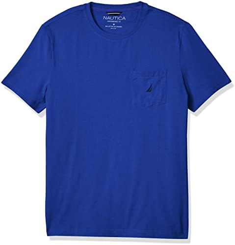Solid Crew Neck Short-Sleeve Pocket 