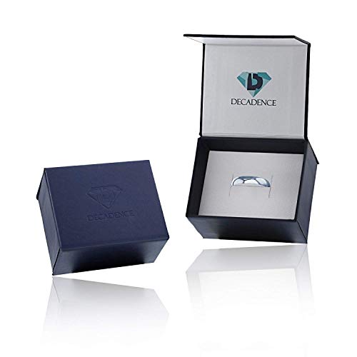 Image of DECADENCE 10K or 14K Yellow & White Gold 4mm Polished Plain Wedding Band, Size 4-14
