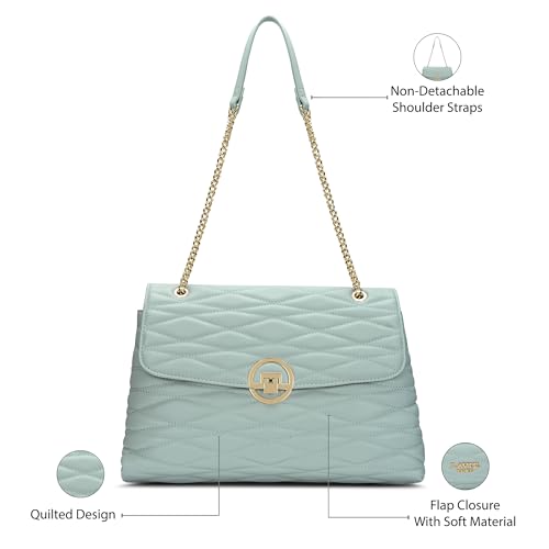 Image of Lavie Luxe Women's Monogram Wella 3-Compartment Satchel Handbag | Satchel Bag for Work | Ladies purse | Stylish Shoulder Bag | Gift For Women