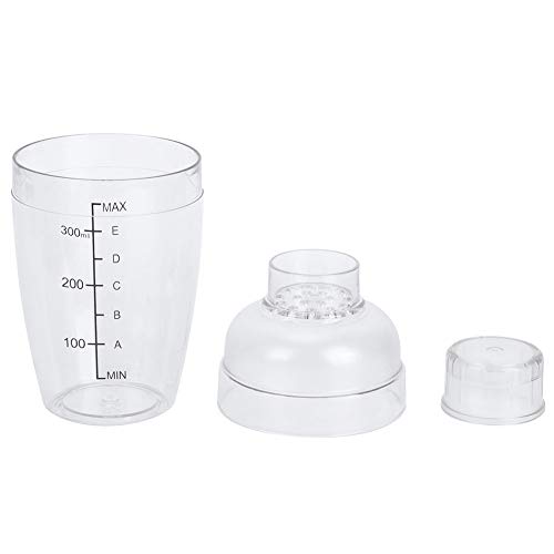 Cocktail Shaker with Scale, Drink Shaker Cocktail Plastic Resin Cocktail Mixer Bottles, Coffee Shaker Transparent Cocktail Maker for Home Bar Milk Tea Shop Party Coffee Shop Restaurant (350ml) - Image 3