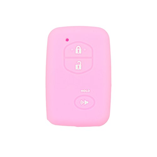 BROVACS Silicone Cover Protector Case Holder Skin Jacket Compatible with TOYOTA 3 Button Smart Remote Key Fob CV2404 Pink - Image 2