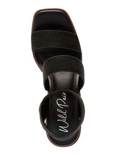 Wild Pair Womens Scarlitt Faux Leather Ankle Strap Pumps Black 8.5 Medium (B,M)3