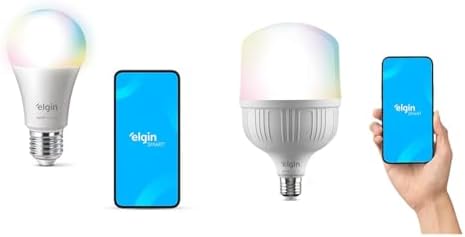 Kit Elgin Lâmpadas Smart Color RGB 10W + 20W Wi-Fi